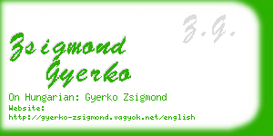 zsigmond gyerko business card
